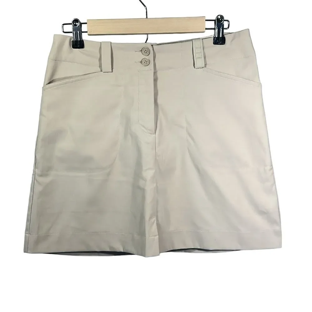 NIKE Women's Dri-Fit Tournament Golf/Athletic Skort/Skirt Cream Size 6